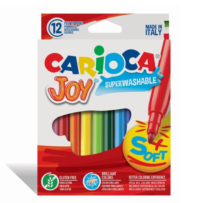 Carioca Joy - set 12 carioci non-toxice, lavabile, scriere 2.6 mm